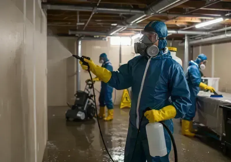 Basement Sanitization and Antimicrobial Treatment process in North Caldwell, NJ